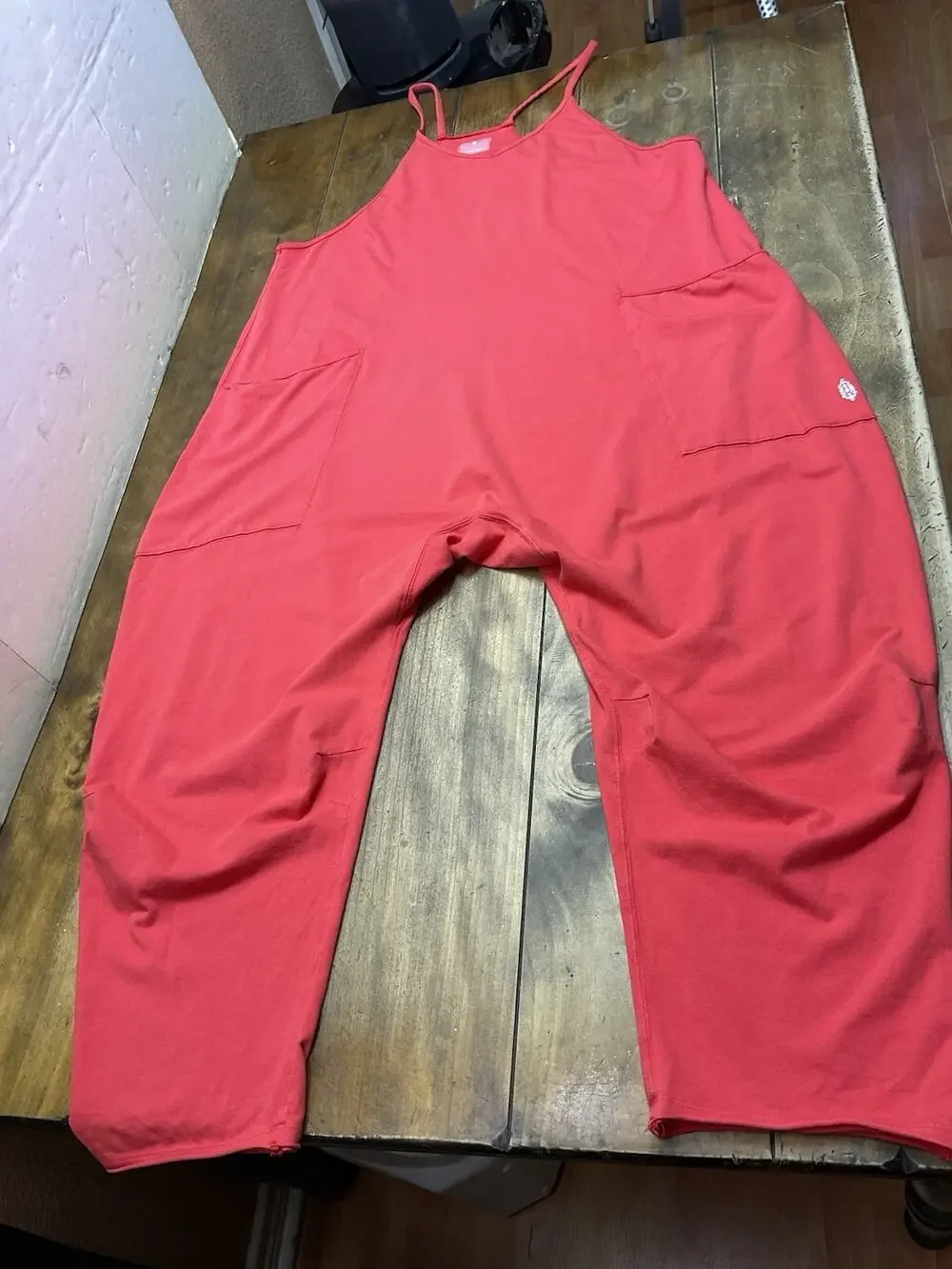 Free Movement Hot Shot One Piece Red Jumpsuit Size Large